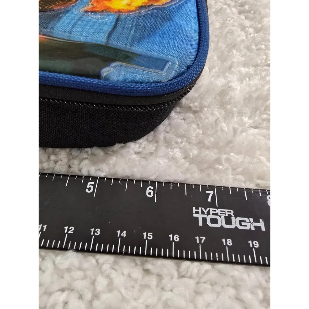 Marvel Ghost Rider Pencil Case Organizer Blue Black 2008 Marvel MovieGRCL202 NWT